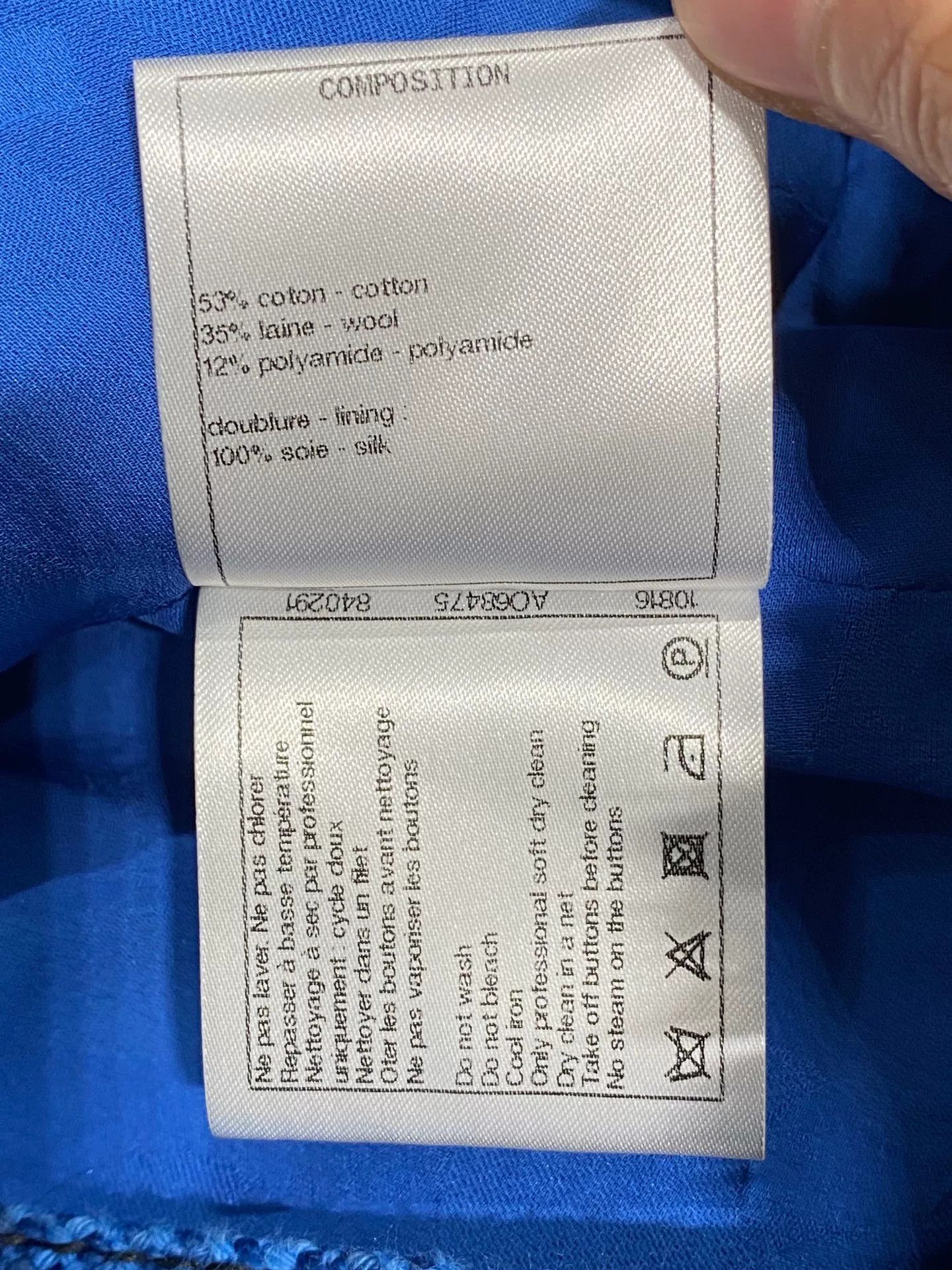 Chanel Chanel 2020 Blue Six-Pocket Jacket Size US S / EU 44-46 / 1 - 5 Thumbnail