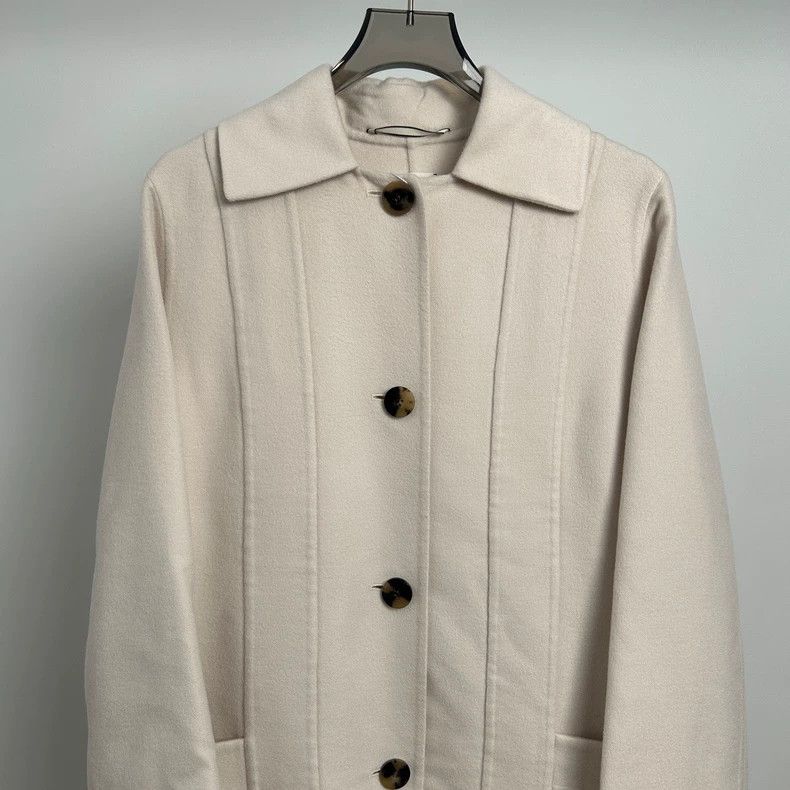 Hermes Hermes Beige Cashmere Lapel Coat Size US XS / EU 42 / 0 - 6 Thumbnail