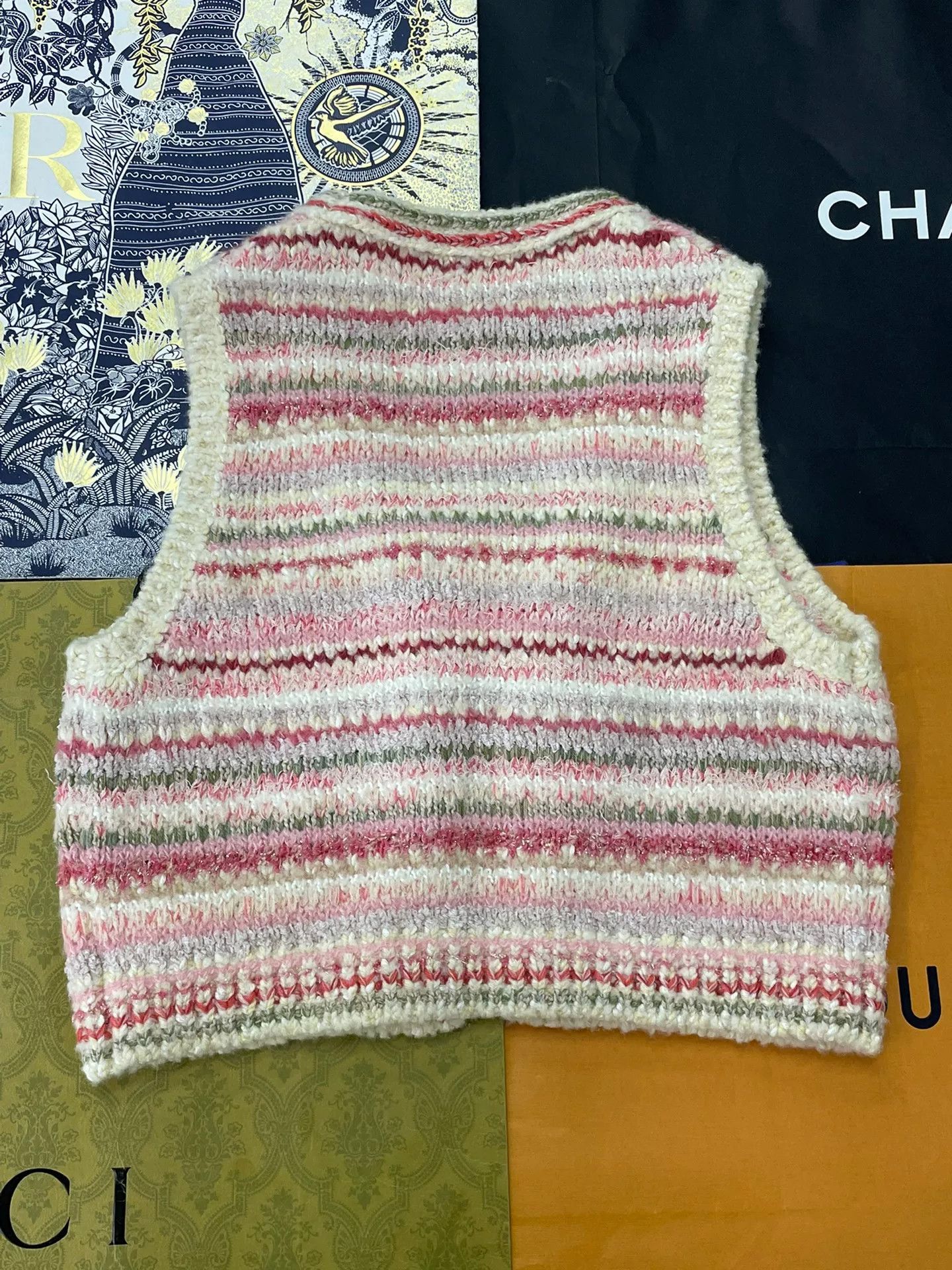 Chanel Chanel 24B Stripe Bow Button Vest Size US XS / EU 42 / 0 - 3 Thumbnail