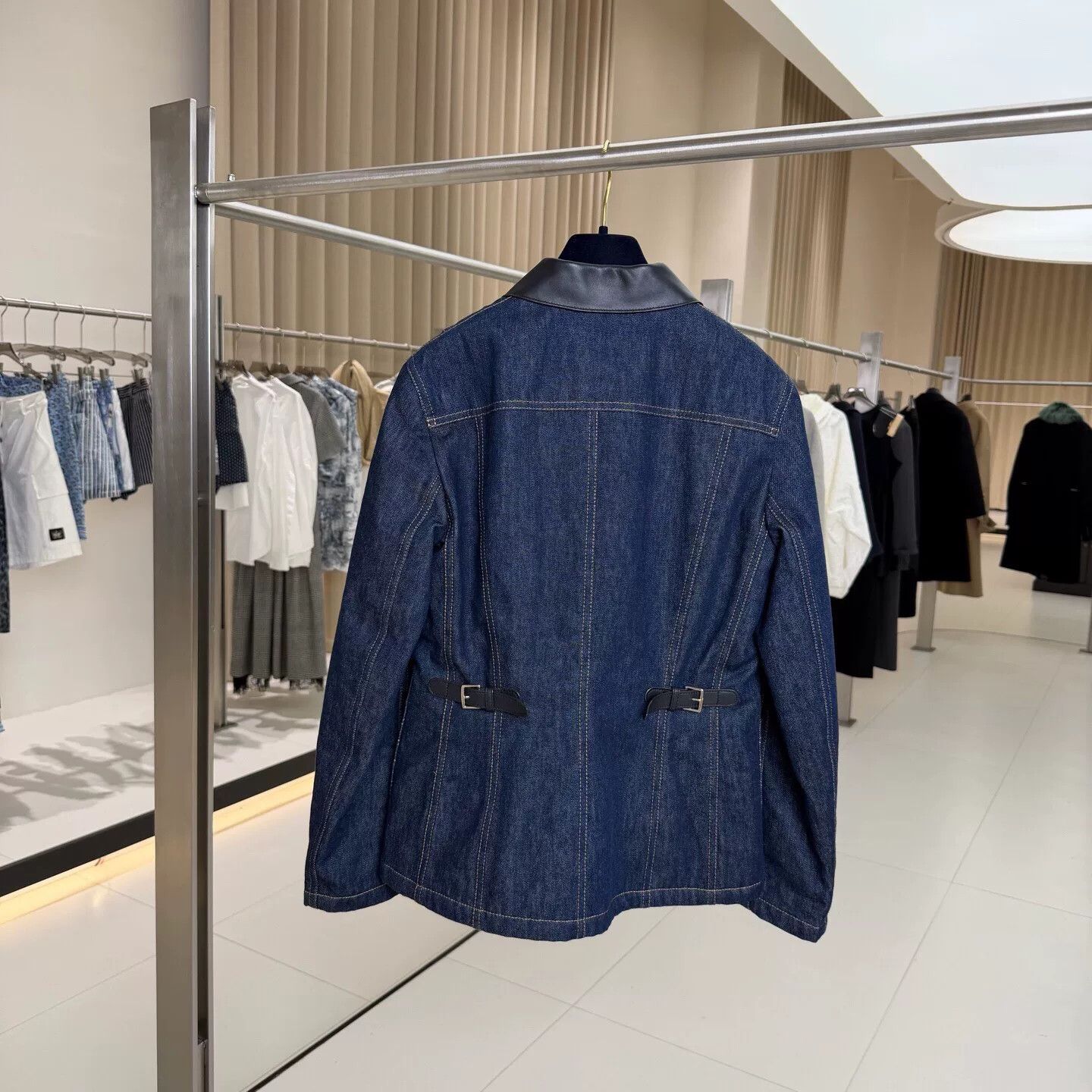 Hermes Hermes Denim Patchwork Leather Cashmere Jacket Size 38 Size US S / EU 44-46 / 1 - 2 Thumbnail