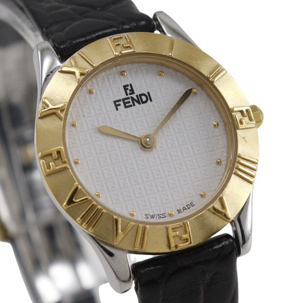 Fendi Fendi Fendi Gold Plated Stainless Steel Watch Metal Quartz 2000L DUTY FREE for USA Size ONE SIZE - 3 Thumbnail