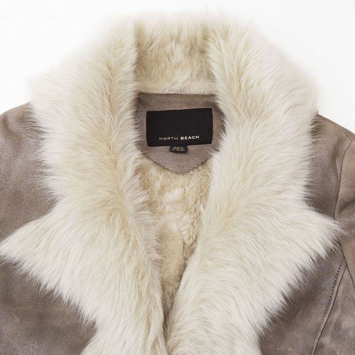 Other Other NORTH BEACH Shearling Coat Natural Material Outerwear DUTY FREE for USA Size ONE SIZE - 11 Thumbnail