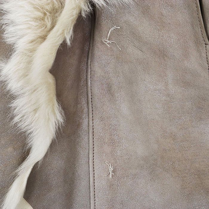 Other Other NORTH BEACH Shearling Coat Natural Material Outerwear DUTY FREE for USA Size ONE SIZE - 4 Thumbnail