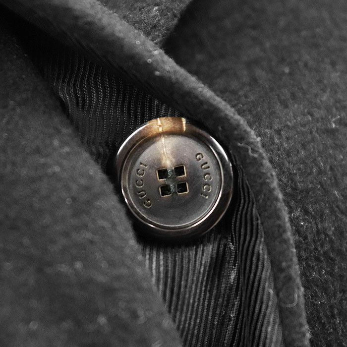 Gucci Gucci Gucci Melton Coat Wool Cashmere Long Coat Leather Outerwear DUTY FREE for USA Size ONE SIZE - 3 Thumbnail