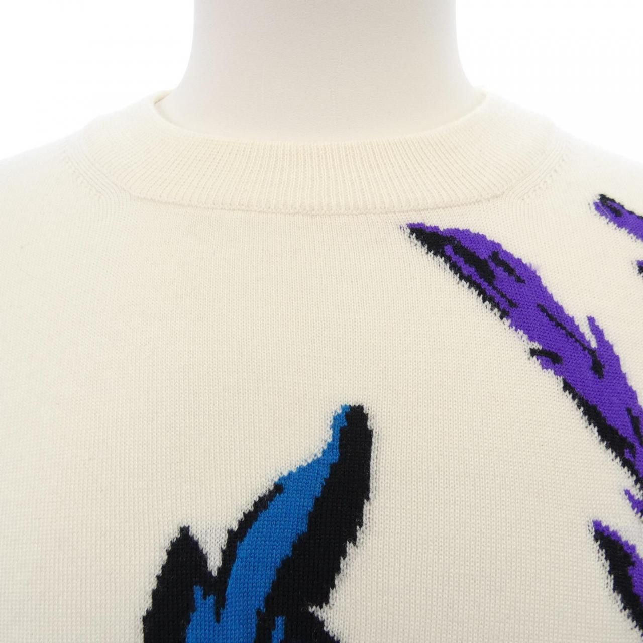 Louis Vuitton Louis Vuitton Louis Vuitton Thistle Intarsia Pullover Knit Cotton Tops HON89WX87 DUTY FREE for USA Size ONE SIZE - 5 Thumbnail