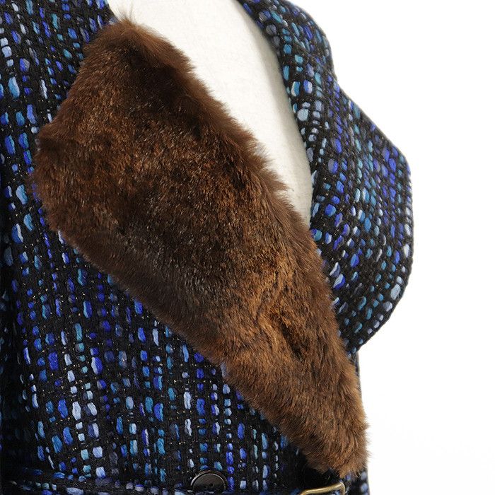 Other Other Dries Van Noten Wool Rabbit Fur Long Coat Natural Material Outerwear DUTY FREE for USA Size ONE SIZE - 3 Thumbnail