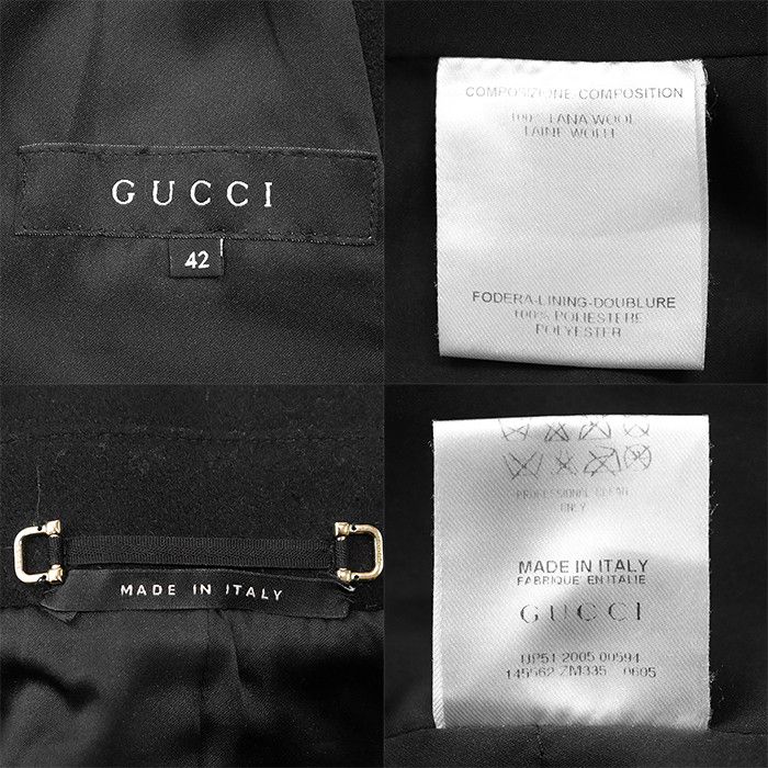 Gucci Gucci Gucci Wool Velour Leather Trench Coat Leather Outerwear DUTY FREE for USA Size ONE SIZE - 10 Thumbnail