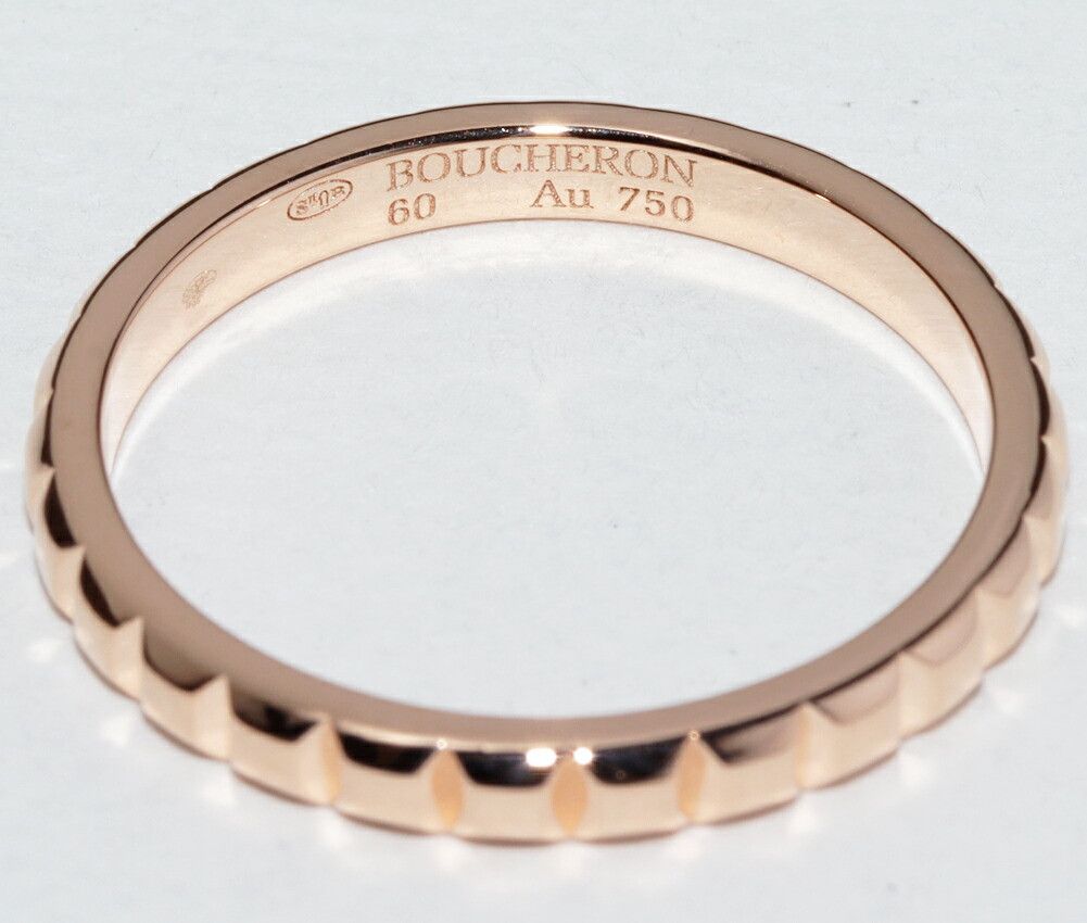 Other Boucheron Boucheron Quatre Clou de Paris Au750 Pink Gold Ring Size 19.5 Crocodile skin Ring JAL00108 DUTY FREE for USA Size ONE SIZE - 4 Thumbnail