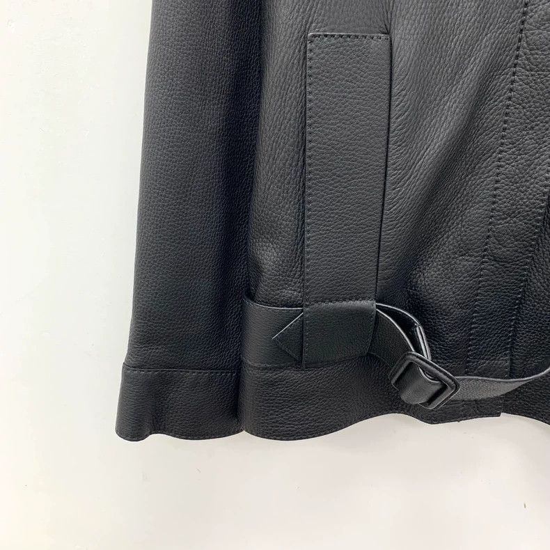 Hermes Hermes Black Deer Leather Belt Buckle Jacket Size US XXS / EU 40 - 4 Thumbnail