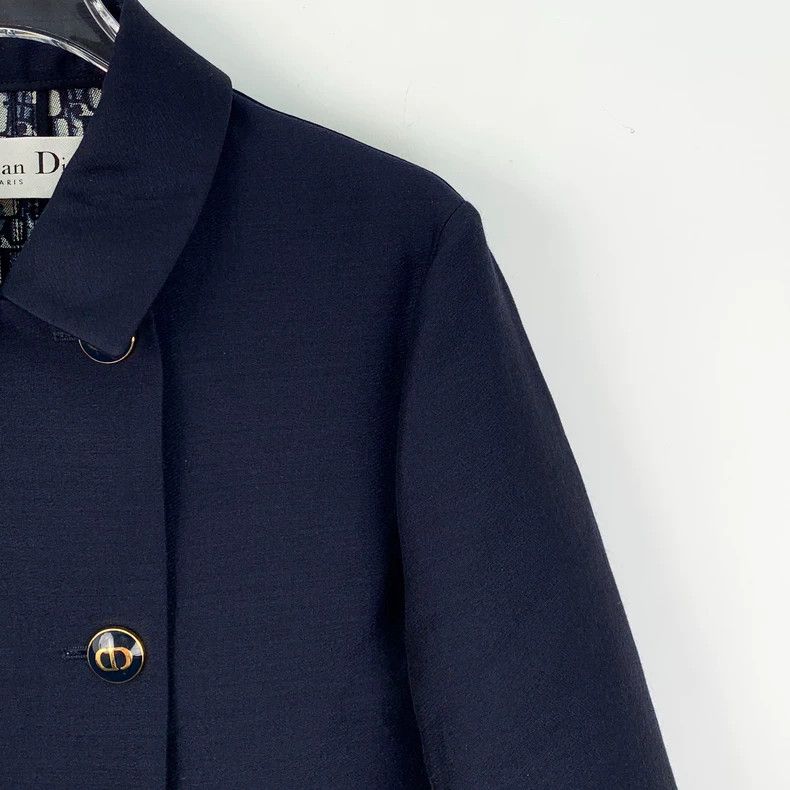 Dior Dior Blue Silk Logo Print Jacket Size US S / EU 44-46 / 1 - 3 Thumbnail