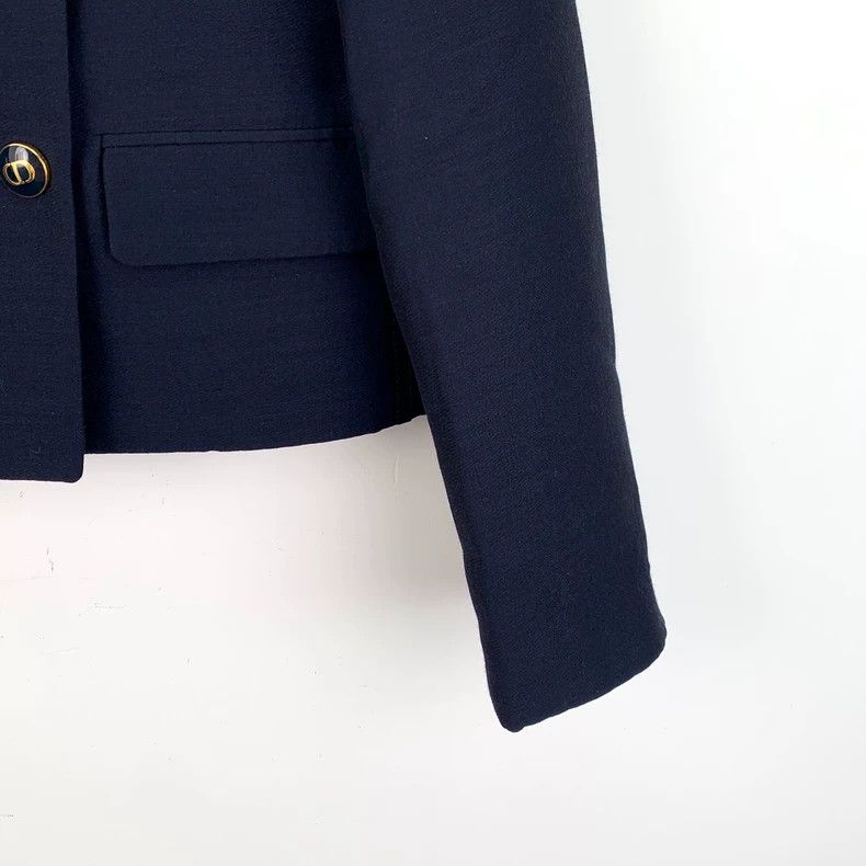Dior Dior Blue Silk Logo Print Jacket Size US S / EU 44-46 / 1 - 4 Thumbnail