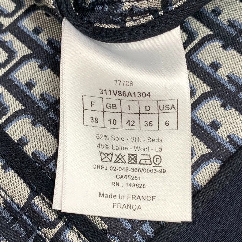 Dior Dior Blue Silk Logo Print Jacket Size US S / EU 44-46 / 1 - 7 Thumbnail