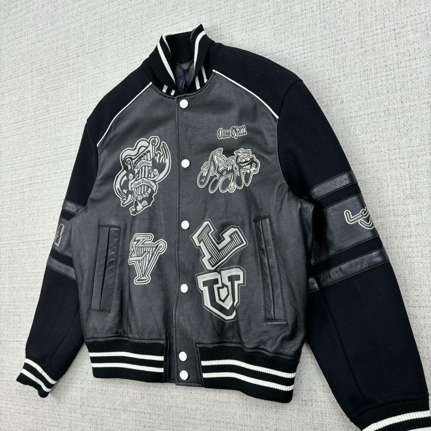 Louis Vuitton Louis Vuitton SS23 Logo Stripe Varsity Jacket Size US L / EU 52-54 / 3 - 2 Thumbnail