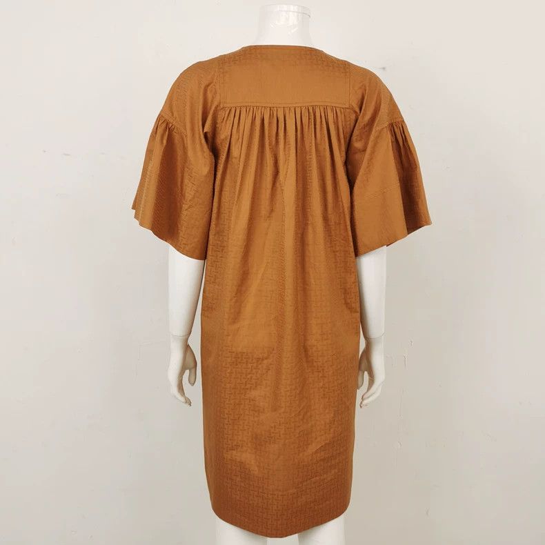 Hermes Hermes Mosaïque Cotton Short Sleeve Dress Size US 34 / EU 50 - 2 Thumbnail