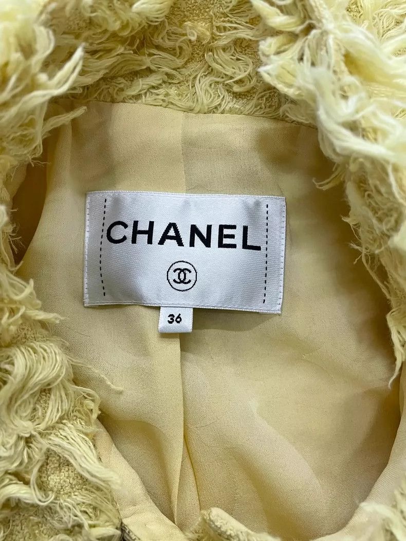 Chanel Chanel Yellow Neck Tie Fringe Jacket Size US S / EU 44-46 / 1 - 4 Thumbnail