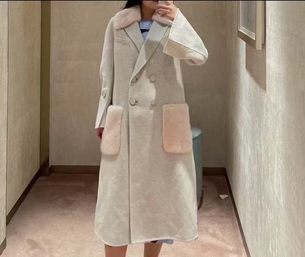 Fendi FENDI Gray Pink Fur Pocket Coat Size US XS / EU 42 / 0 - 9 Thumbnail