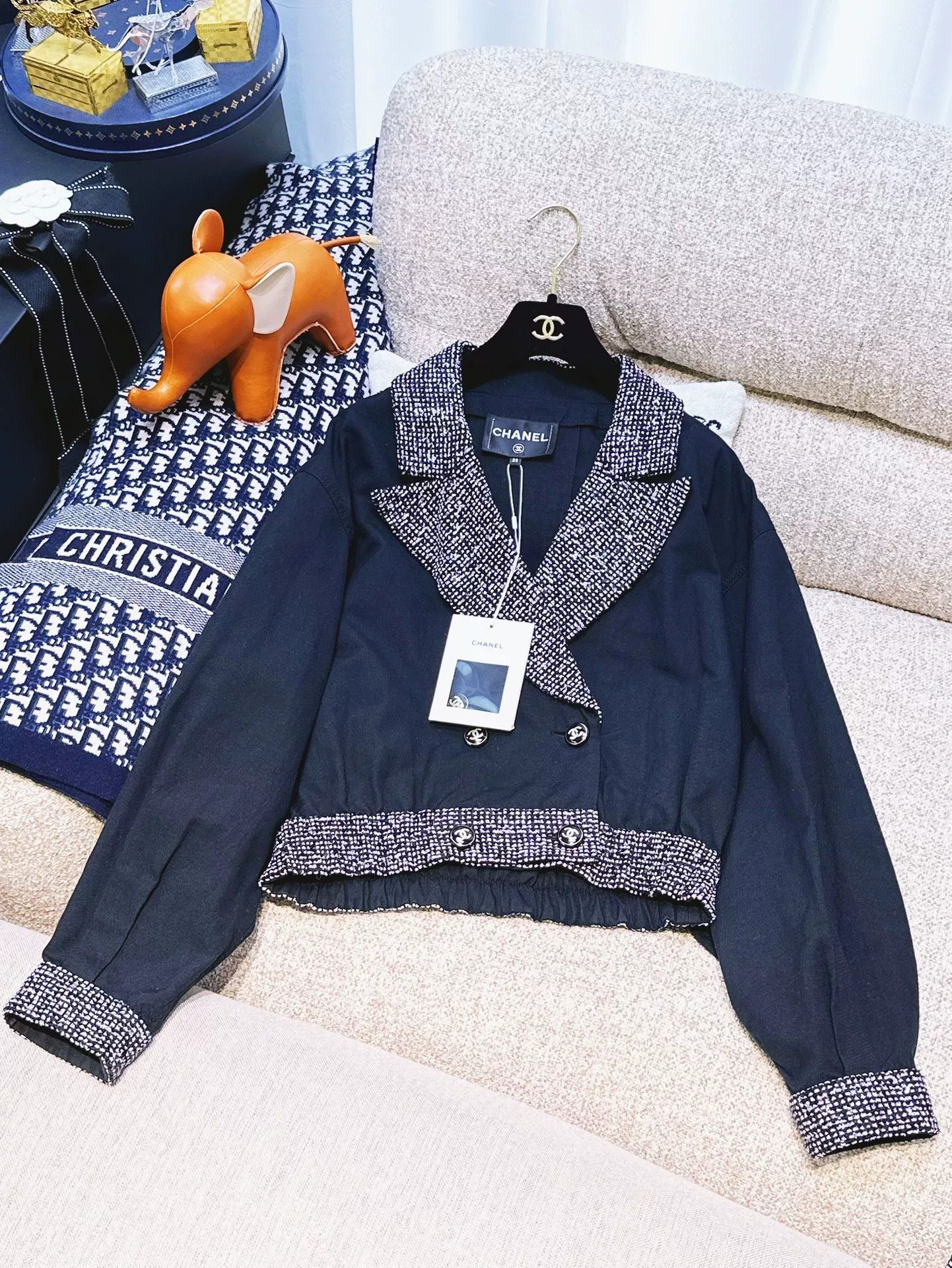 Chanel Chanel 23P Mixed Color Knit Collar Jacket Size US M / EU 48-50 / 2 - 2 Thumbnail