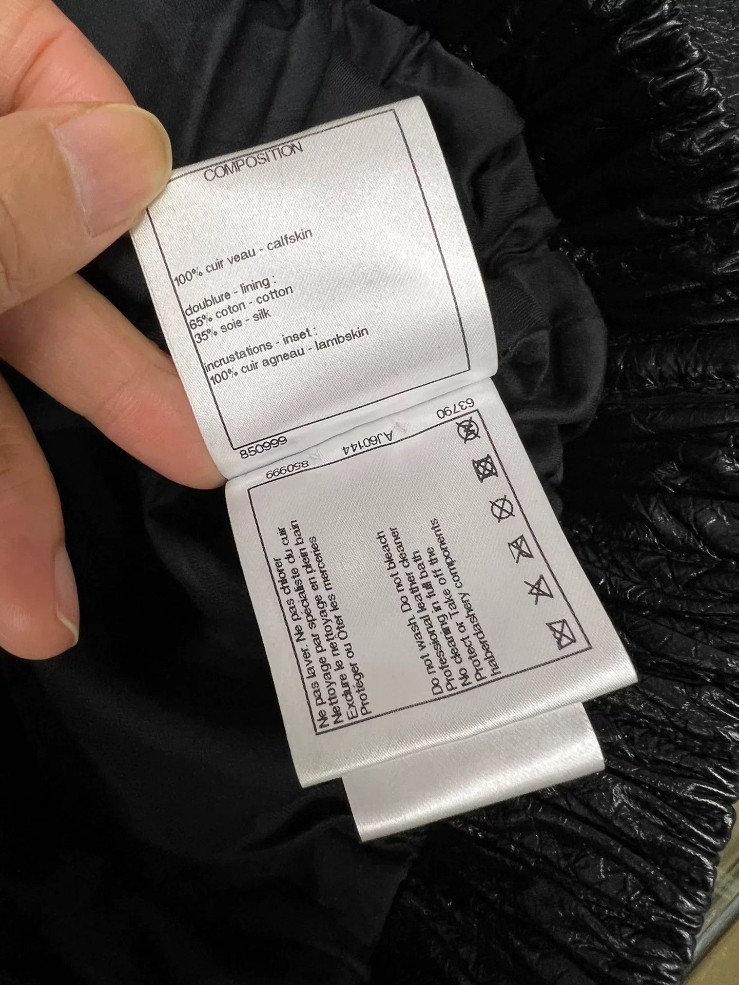 Chanel Chanel Black Mid-Sleeve Leather Jacket Size US M / EU 48-50 / 2 - 6 Thumbnail