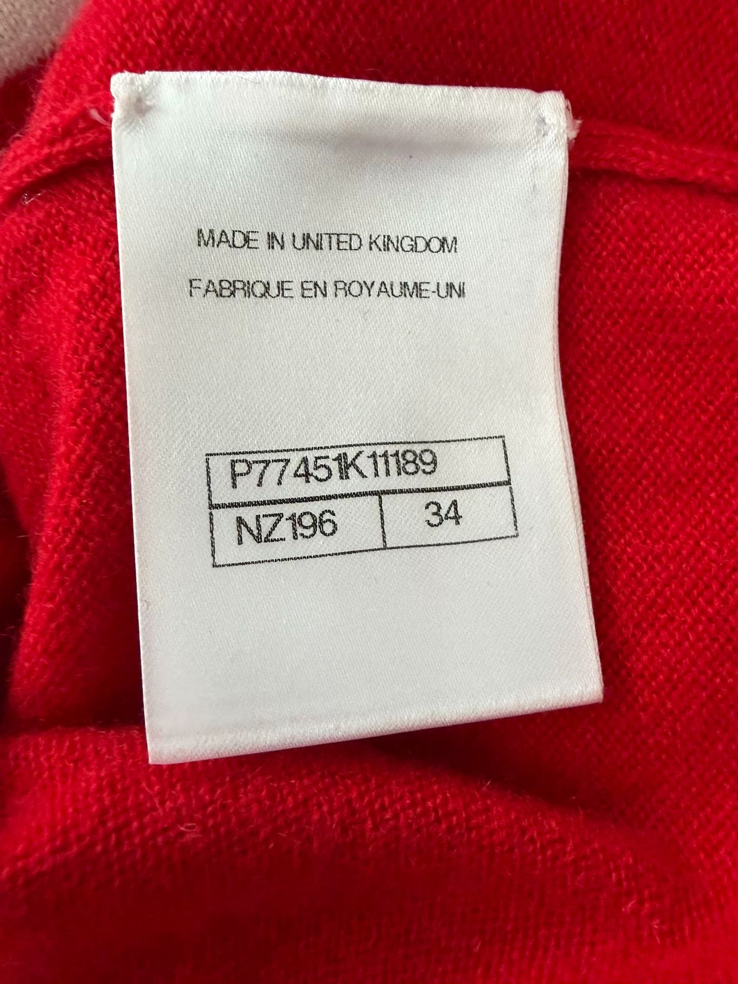 Chanel Chanel Red Knit Sporty CC Stripe Top Size US XS / EU 42 / 0 - 7 Thumbnail