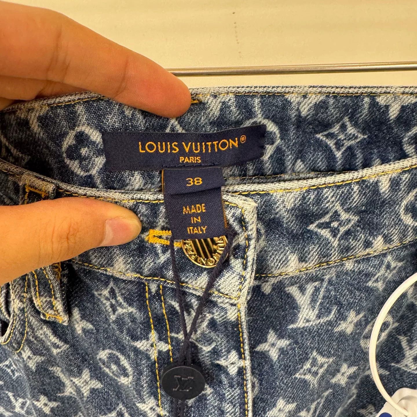 Louis Vuitton Louis Vuitton Blue Monogram Jeans Size US 38 / EU 54 - 3 Thumbnail