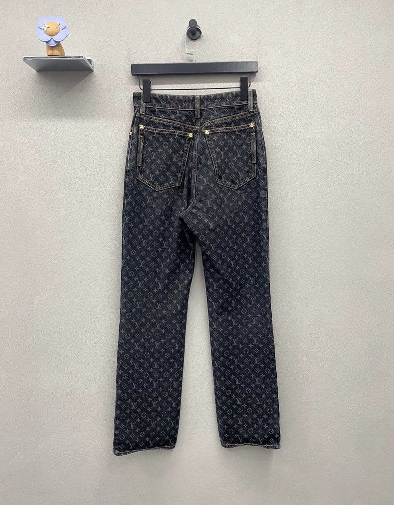 Louis Vuitton Louis Vuitton Black Monogram Jeans Size US 36 / EU 52 - 2 Thumbnail