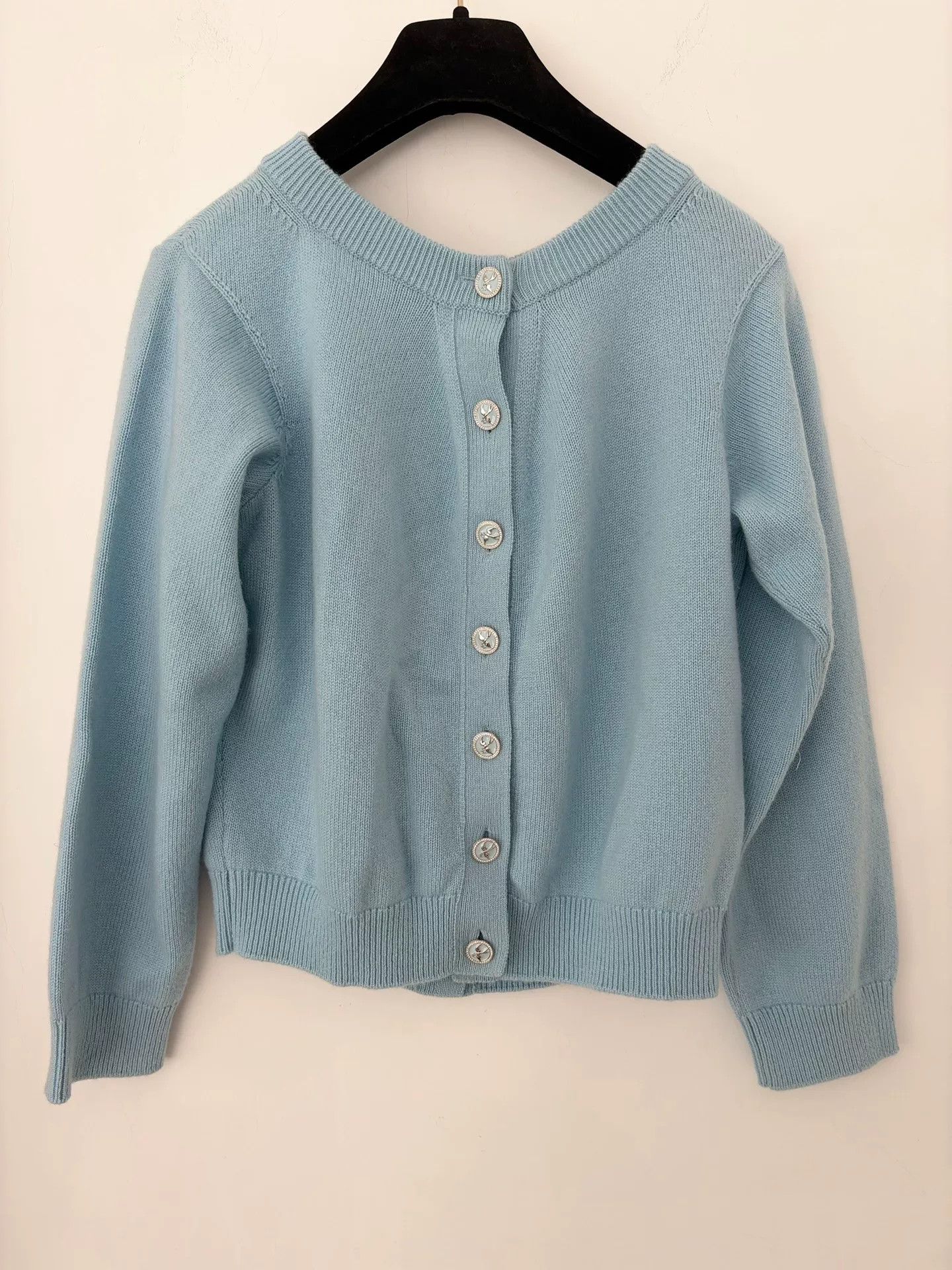 Chanel Chanel 25S Blue Cashmere Cardigan Size US S / EU 44-46 / 1 - 2 Thumbnail