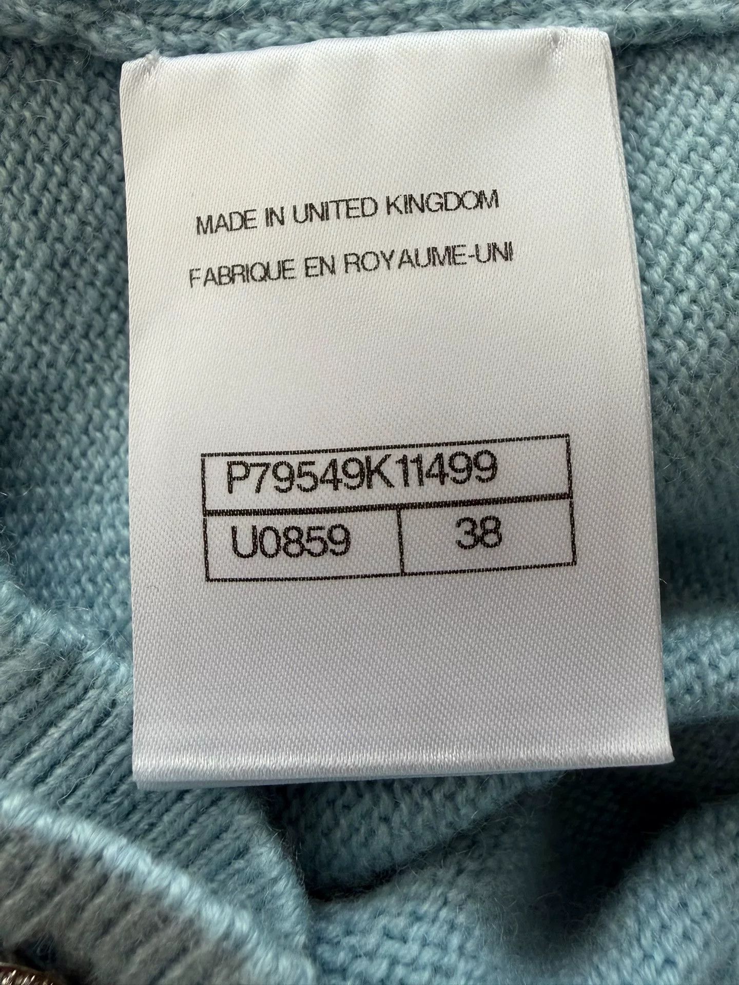 Chanel Chanel 25S Blue Cashmere Cardigan Size US S / EU 44-46 / 1 - 5 Thumbnail