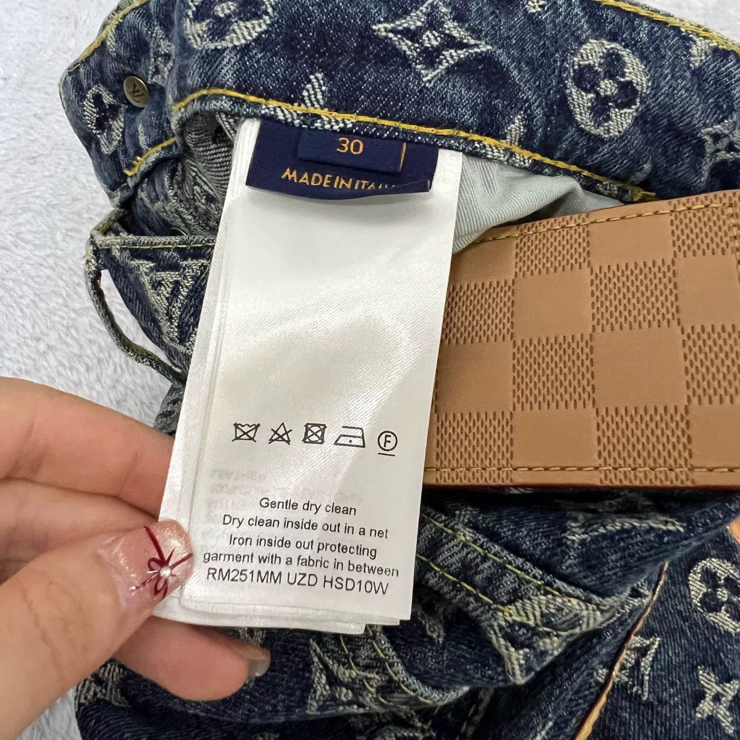 Louis Vuitton Louis Vuitton Blue Monogram Denim Jeans Size US 30 / EU 46 - 3 Thumbnail