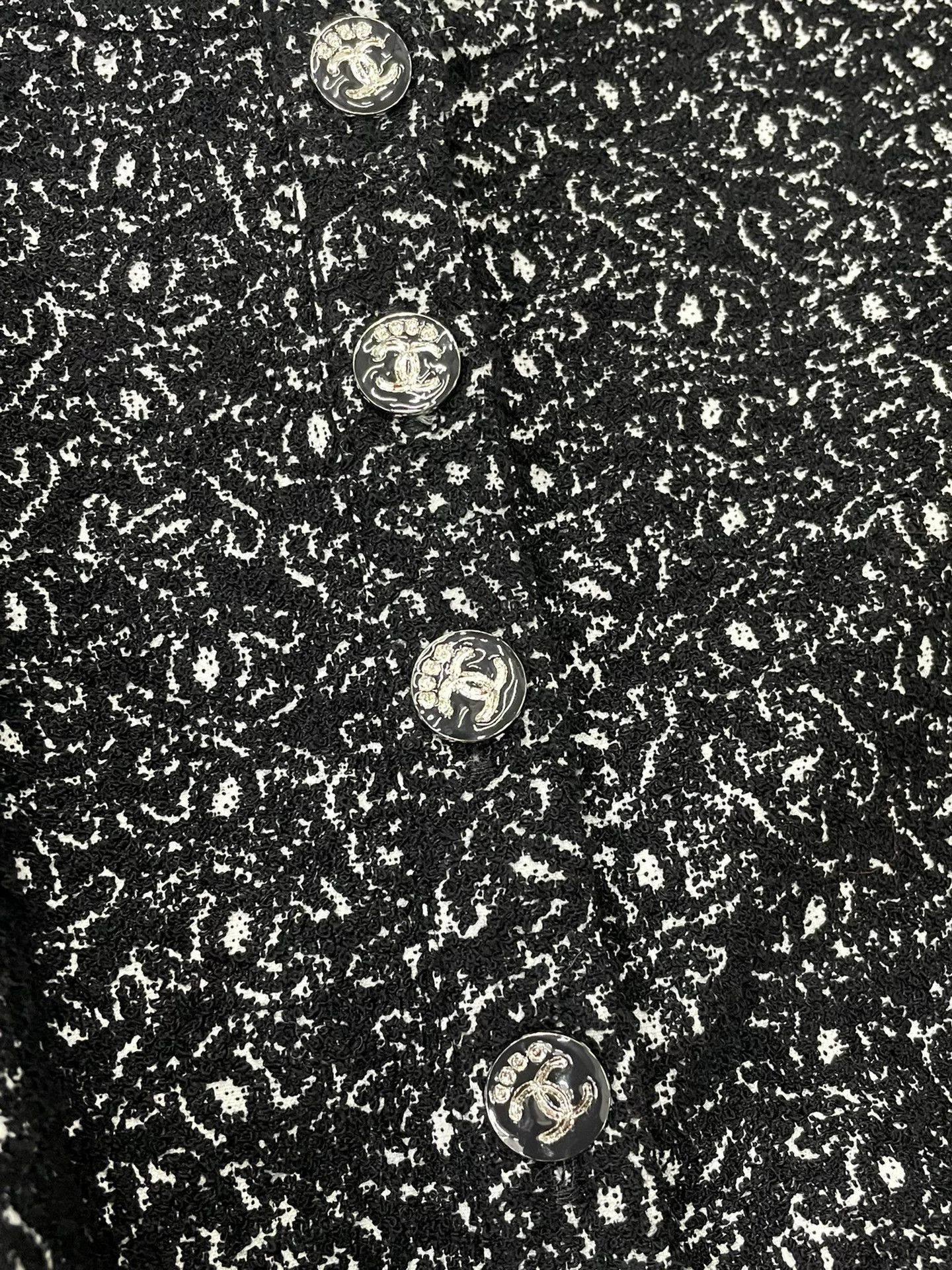 Chanel Chanel 25M Black Logo Print Dress Size US 34 / EU 50 - 2 Thumbnail
