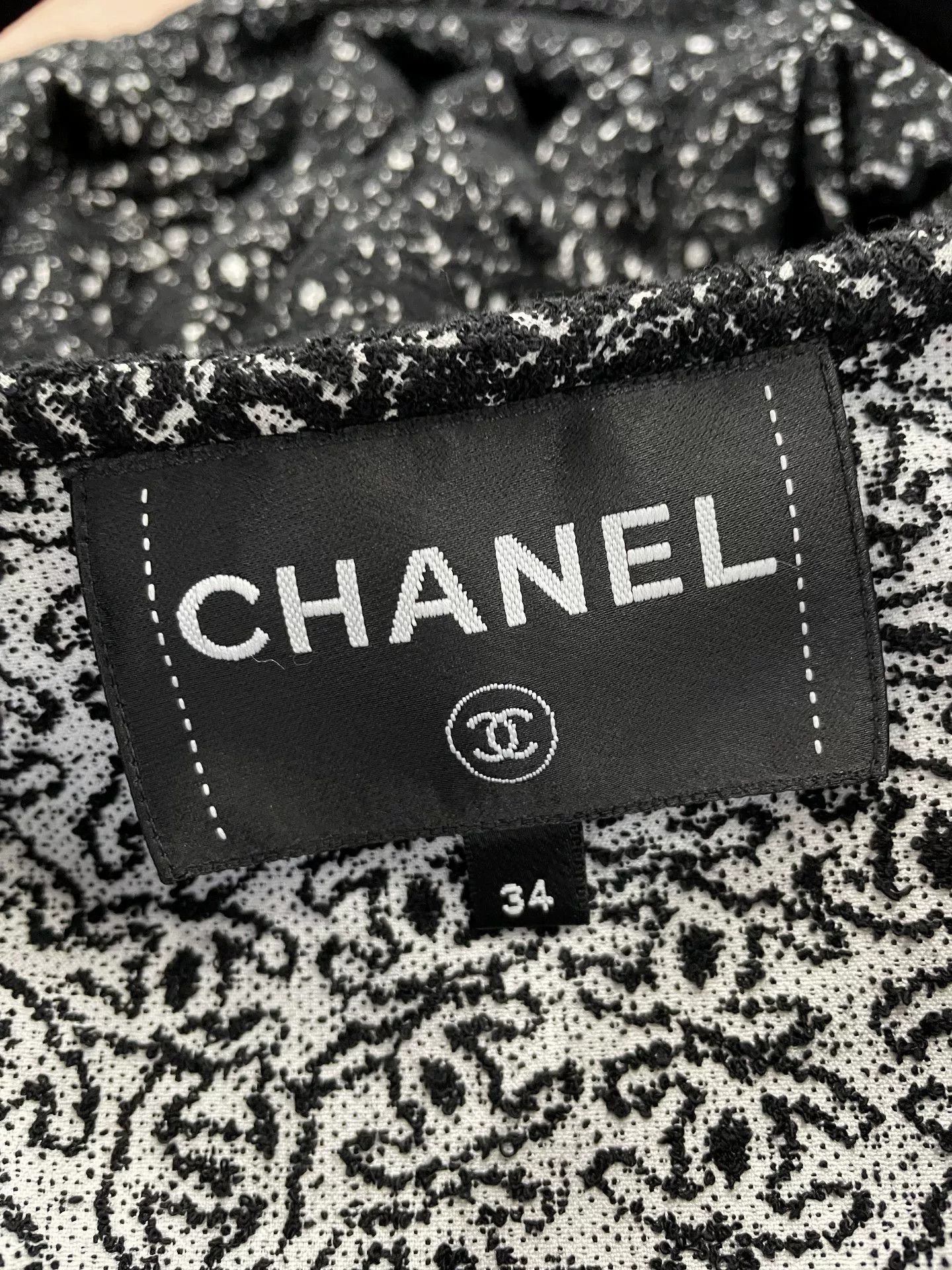 Chanel Chanel Black Logo Print Drawstring Dress Size US 34 / EU 50 - 4 Thumbnail
