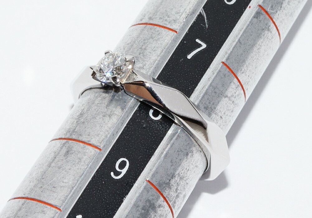Other Boucheron Boucheron Facette Pt950 Diamond Ring Leather Ring JSL00001 DUTY FREE for USA Size ONE SIZE - 2 Thumbnail