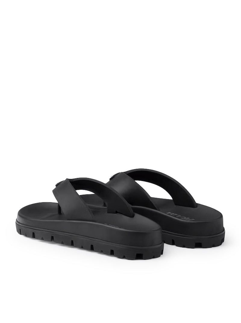 Prada RUBBER FLIP-FLOPS SANDALS Size US 10 / IT 40 - 3 Thumbnail