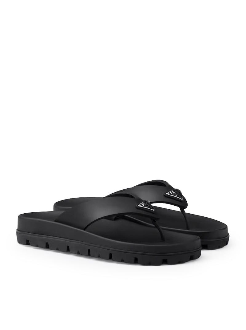 Prada RUBBER FLIP-FLOPS SANDALS Size US 8 / IT 38 - 2 Thumbnail