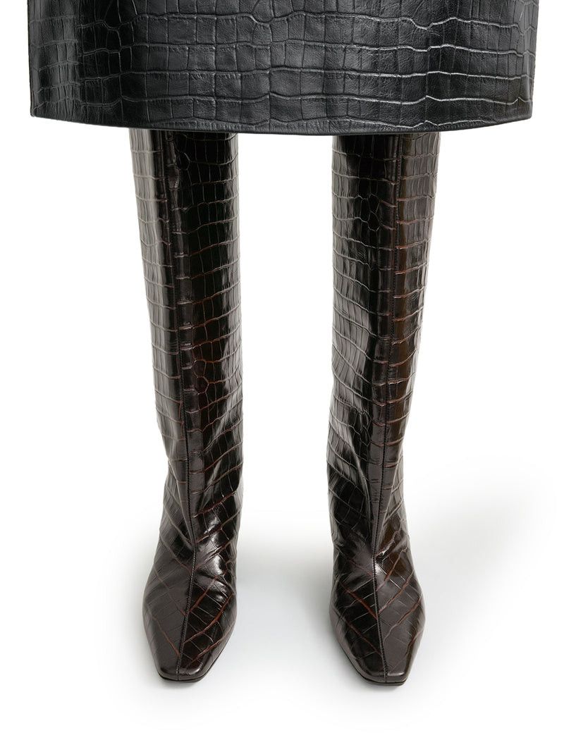 Toteme COCONUT EMBOSSED WIDE-LEG BOOTS Size US 6 / IT 36 - 2 Thumbnail