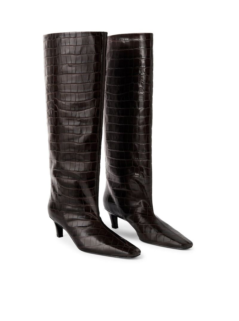 Toteme COCONUT EMBOSSED WIDE-LEG BOOTS Size US 7 / IT 37 - 4 Thumbnail