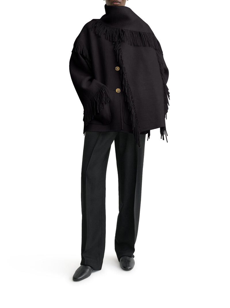 Toteme JACKET WITH FRINGED SCARF Size M / US 6-8 / IT 42-44 - 2 Thumbnail