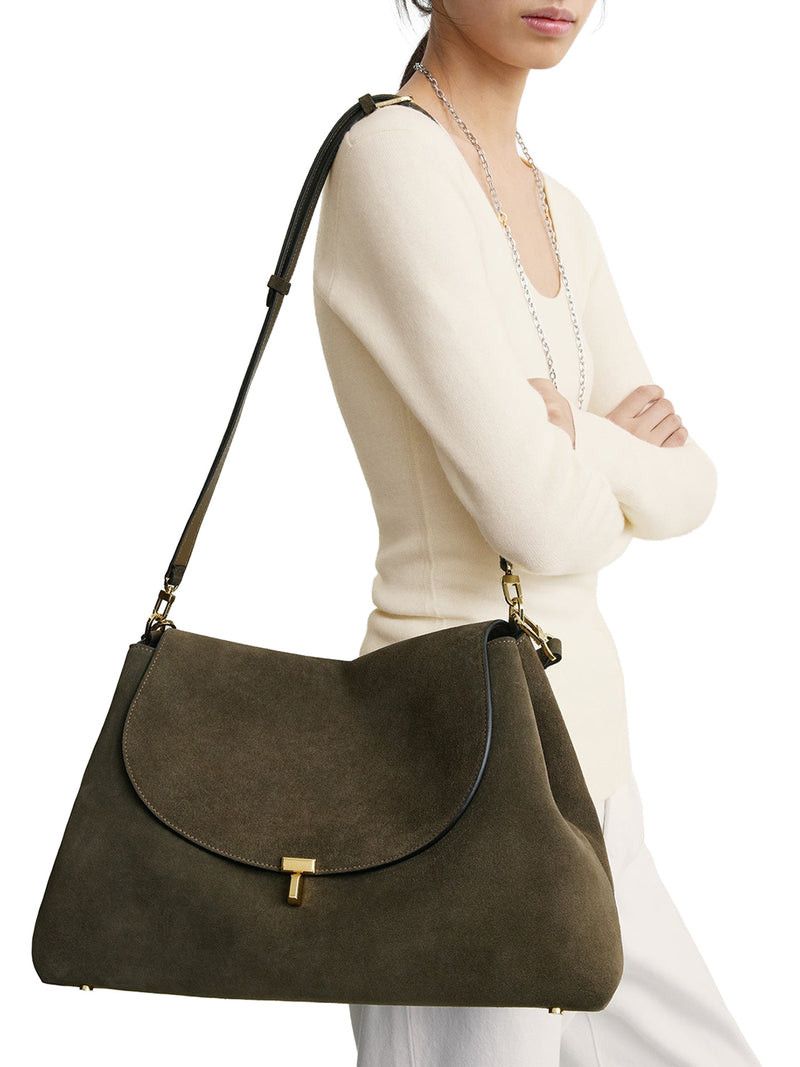 Toteme T-LOCK SUEDE BAG Size ONE SIZE - 3 Thumbnail