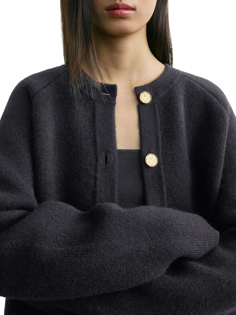 Toteme CARDIGAN WITH HAMMERED BUTTONS Size S / US 4 / IT 40 - 4 Thumbnail