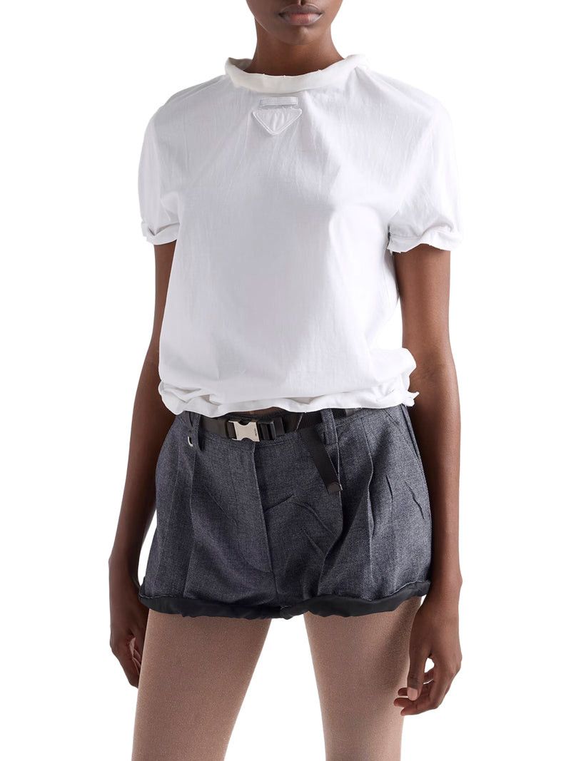 Prada COTTON JERSEY T-SHIRT Size XS / US 0-2 / IT 36-38 - 2 Thumbnail