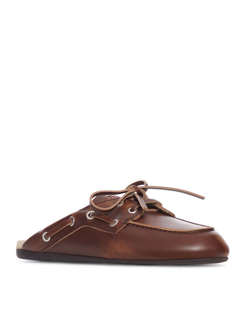 Miu Miu SABOT IN SMOOTH DÉLAVÉ LEATHER Size US 8.5 / IT 38.5 - 2 Thumbnail