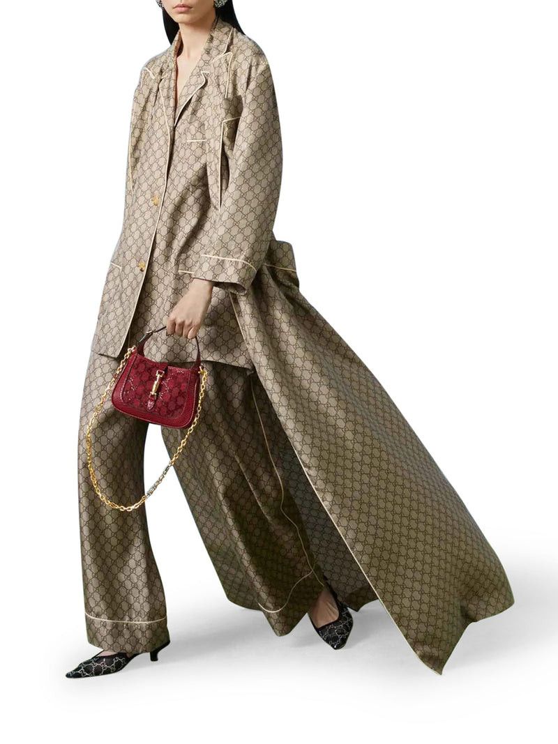 Gucci GG SUPREME SILK TROUSERS Size M / US 6-8 / IT 42-44 - 2 Thumbnail