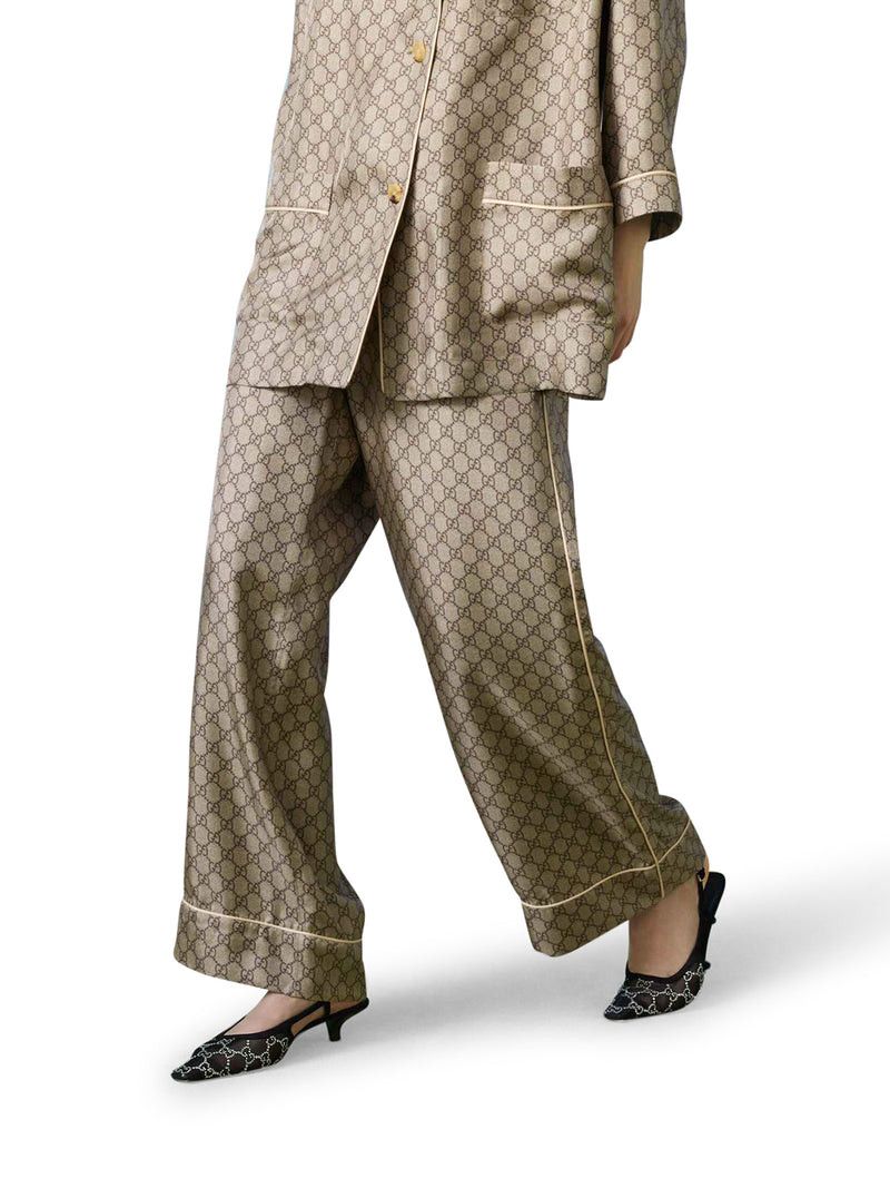 Gucci GG SUPREME SILK TROUSERS Size M / US 6-8 / IT 42-44 - 3 Thumbnail