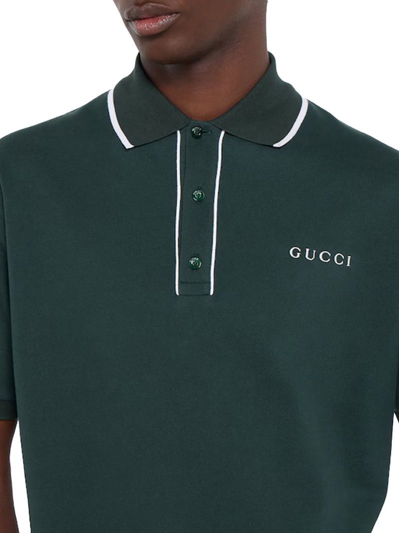 Gucci COTTON PIQUET POLO SHIRT WITH EMBROIDERED LOGO Size US M / EU 48-50 / 2 - 4 Thumbnail