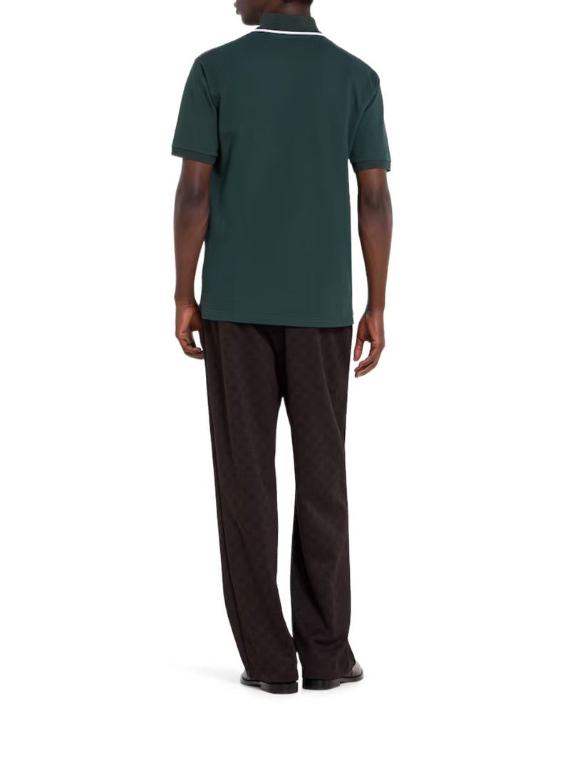 Gucci COTTON PIQUET POLO SHIRT WITH EMBROIDERED LOGO Size US L / EU 52-54 / 3 - 3 Thumbnail