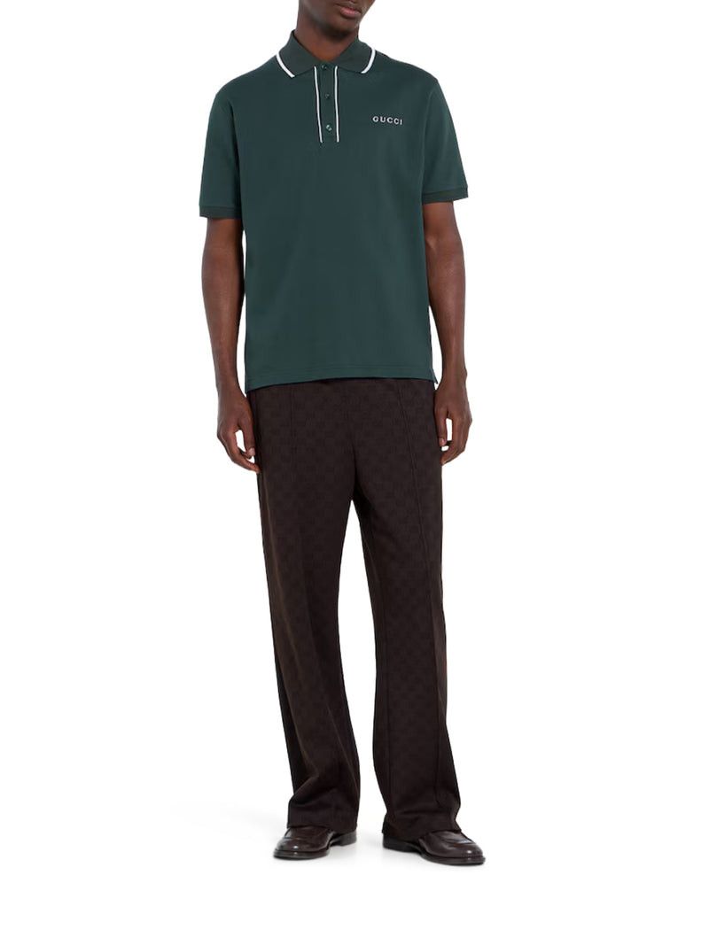 Gucci COTTON PIQUET POLO SHIRT WITH EMBROIDERED LOGO Size US L / EU 52-54 / 3 - 2 Thumbnail