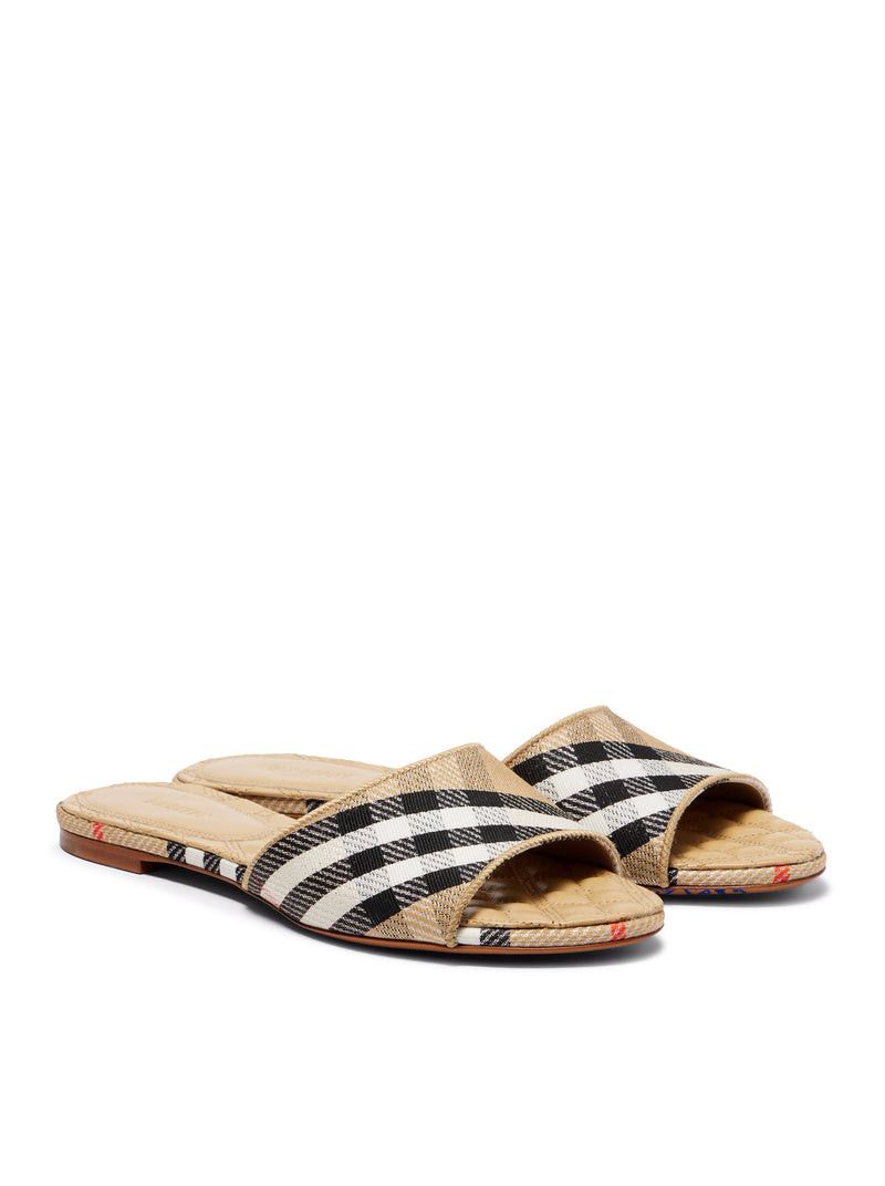 Burberry SLOANE CHECK SLIPPERS Size US 7 / IT 37 - 2 Thumbnail