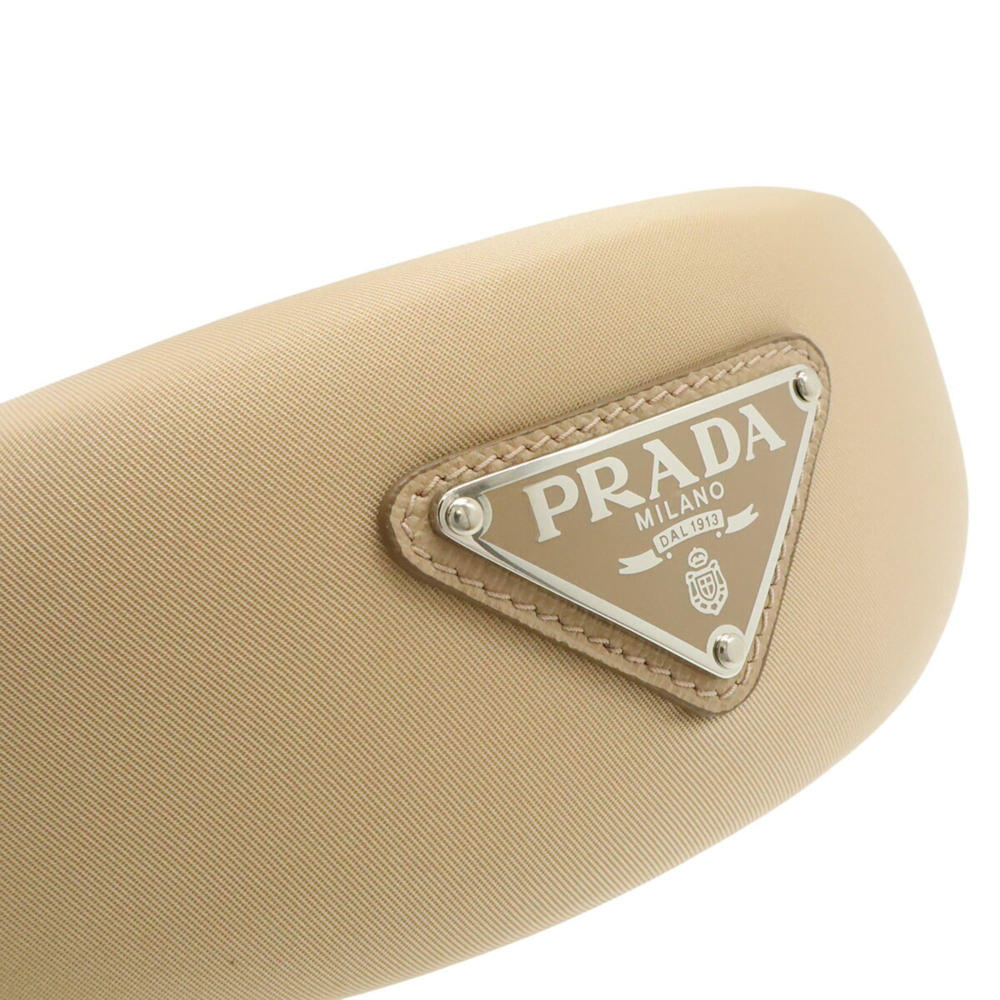 Prada Prada Triangle Headband, Beige Nylon, 1IH016 Size ONE SIZE - 5 Thumbnail