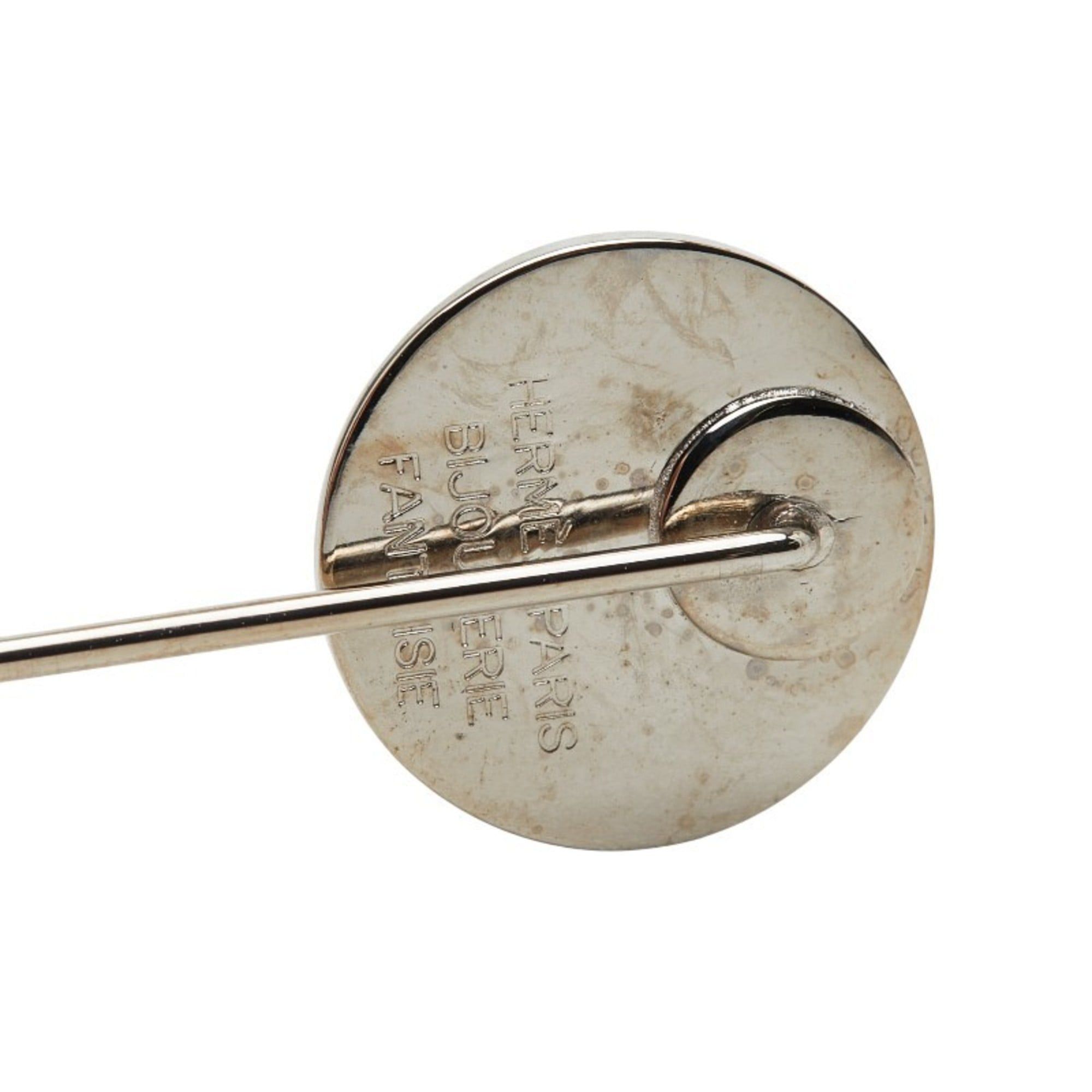 Hermes Hermes Serie pin brooch in silver metal for women. Size ONE SIZE - 4 Thumbnail