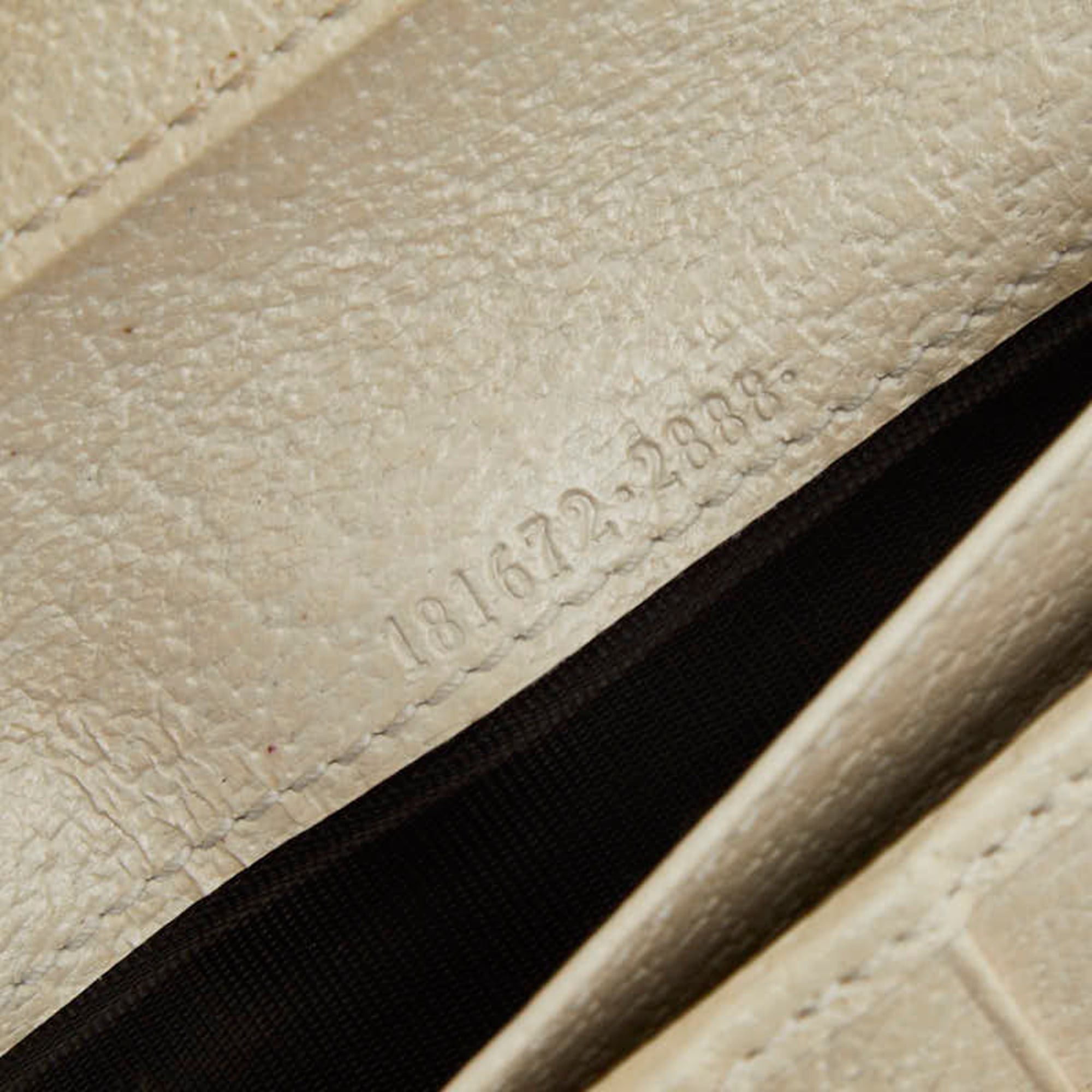 Gucci Gucci GG Canvas Sherry Line Long Wallet 181672 Beige Ivory Leather Women's GUCCI Size ONE SIZE - 9 Thumbnail