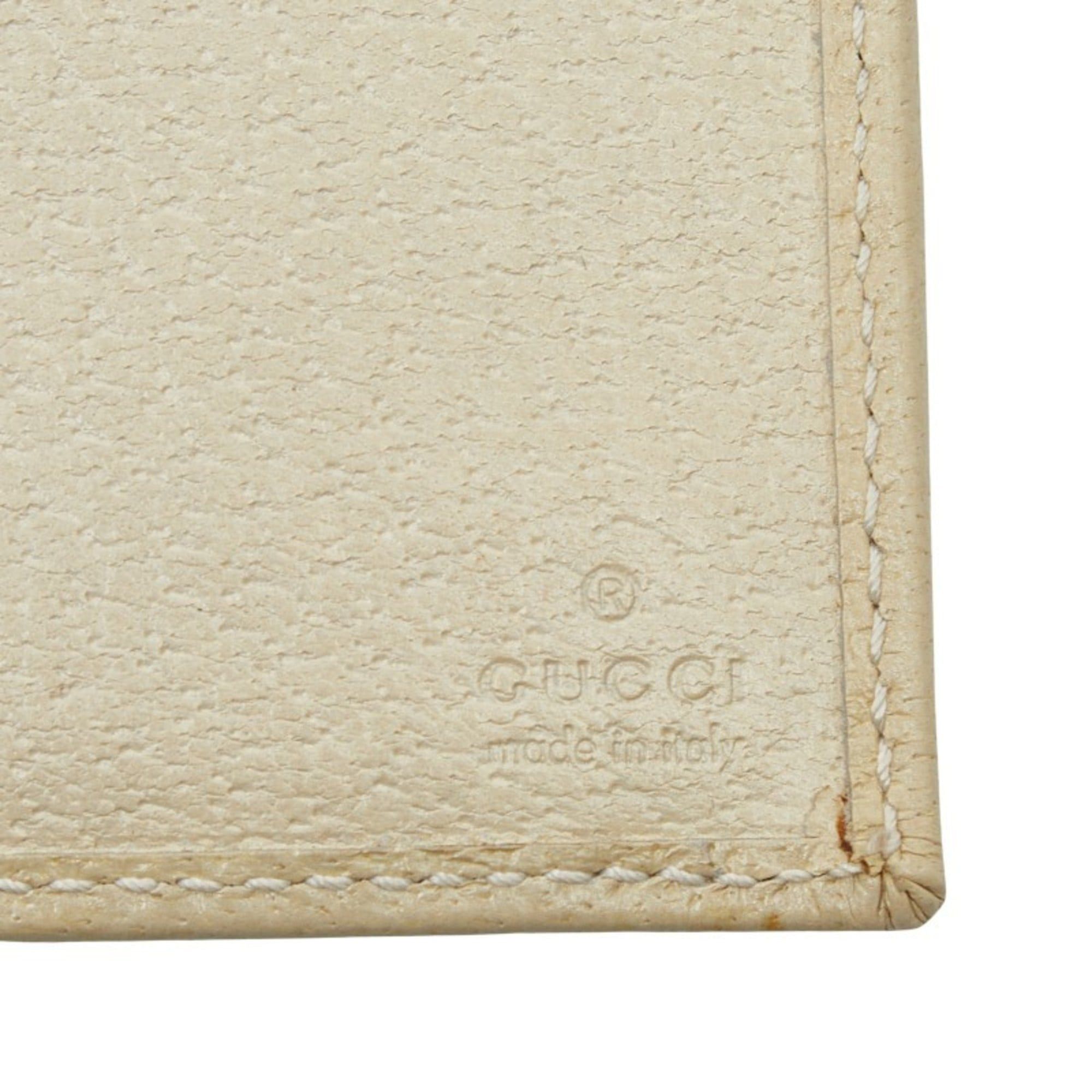 Gucci Gucci GG Canvas Sherry Line Long Wallet 181672 Beige Ivory Leather Women's GUCCI Size ONE SIZE - 8 Thumbnail